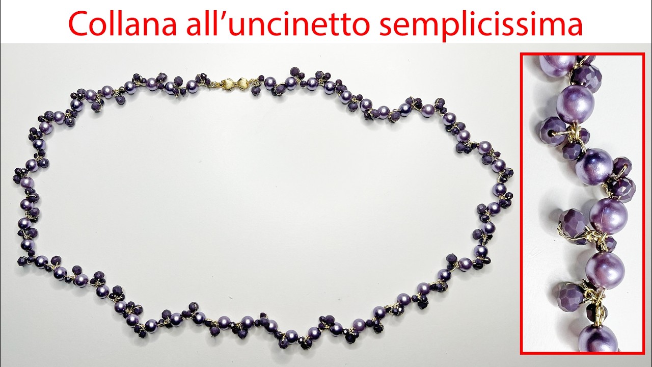 Collana semplicissima numero 58 all'uncinetto
