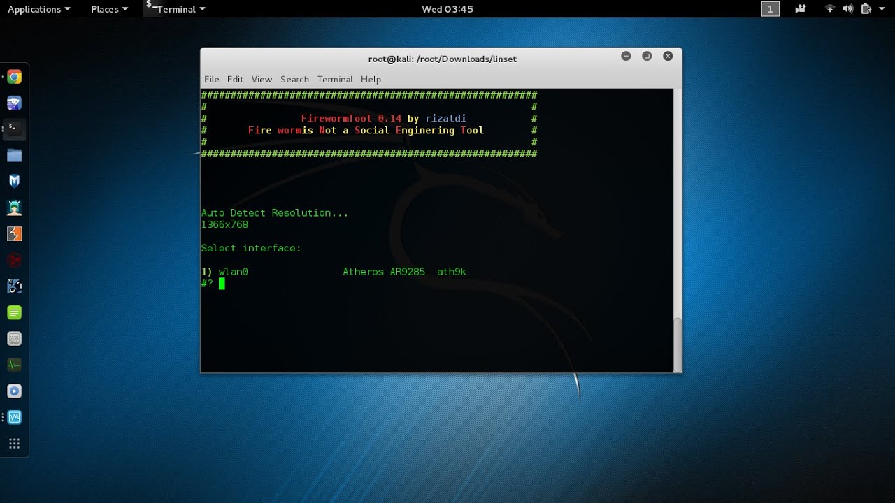Install Linset on Kali Linux 2.0 Sana or Kali Rolling
