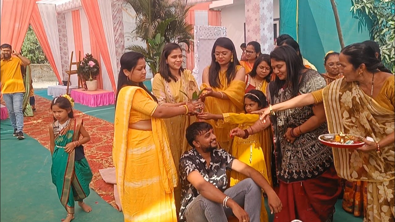 હાર્દિકભાઈની હલ્દી વાસકુઈ ગામ મહુવા તાલુકો #jitudhodi #haldi #gujarat 