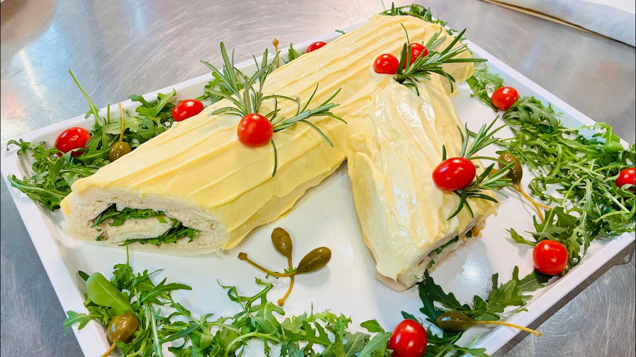 Antipasto veloce.Tronchetto salato tonnato. ￼