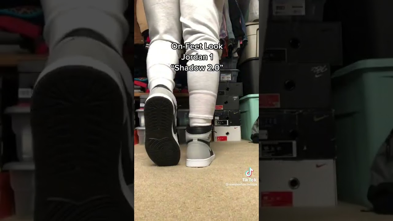 Nike sneakers on feet Jordan 1 "Shadow 2.0" @sneakerteacherspk