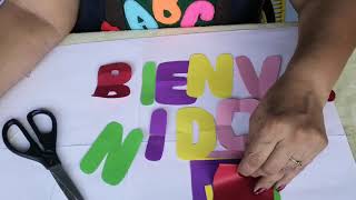 Mi cartel de bienvenidos.