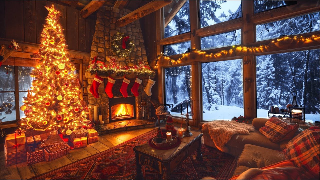 Christmas Jazz Piano Ambience 🎄Snowy weather for Studying & Relaxation 💆🏻‍♀️