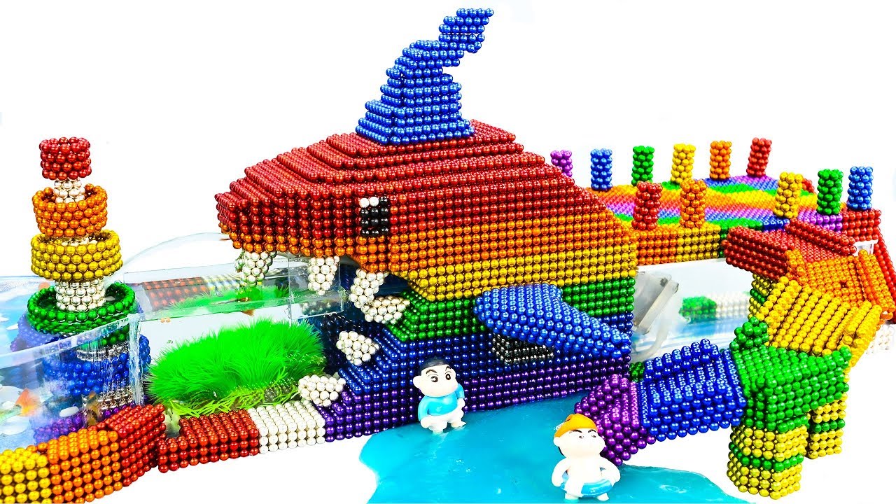 DIY Build Amazing Shark Swimming Pool Fish Tank With Balls