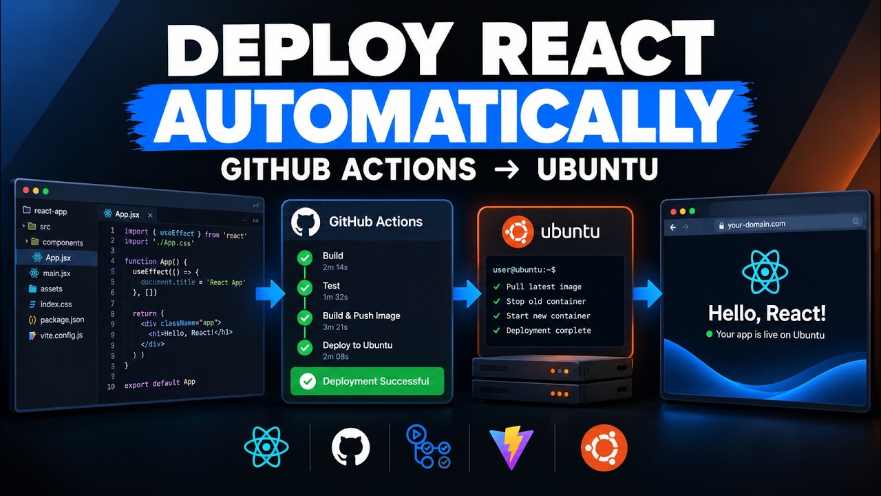 Deploy React to Ubuntu Automatically With GitHub Actions (Beginner ...
