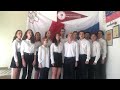 Учащиеся школы-пансиона исполняют гимн Российской Федерации
