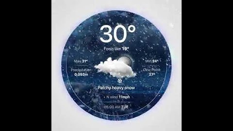 accurate weather widget ☃️