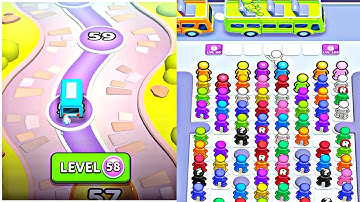 Bus Jam - Gameplay Walkthrough Level  51-58 (Android -iOS)
