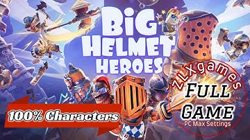 Big Helmet Heroes Co-op 2 player with my sister | Full Game Walkthrough Gameplay