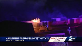 Possible arson investigation underway after fire sparks at southeast OKC building