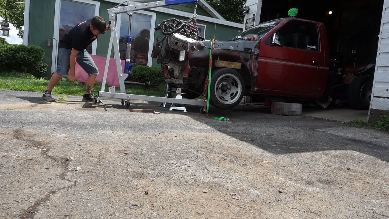 NISSAN HARDBODY NOW HAS LS SWAP!!! KA TO LS (part4) YouTube