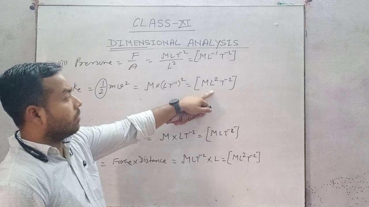Physics class 11, Dimensional analysis - YouTube