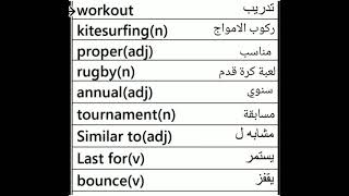 Theme 3 Unit 4 sport and health#Vocabulary #grade 12B