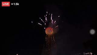 Reunion Tower Fireworks. January 1, 2019