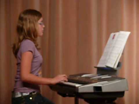 Haley playing piano 2009