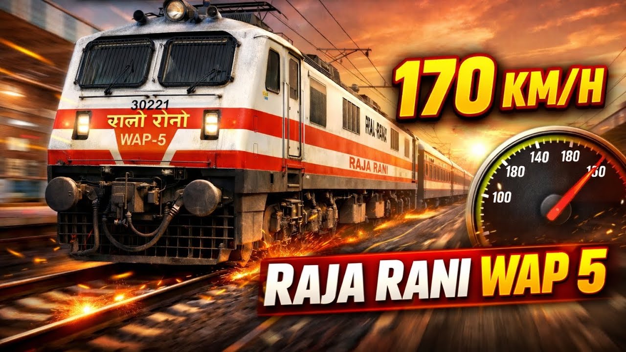 Raja Rani Express at 170 KM/H 🚆⚡ | High Speed Run