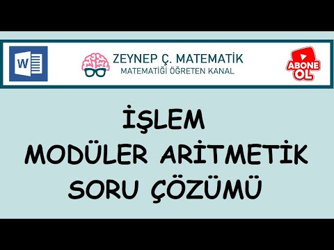 SINAV KAZANDIRAN SORULAR -İŞLEM-MODÜLER ARİTMETİK SORU ÇÖZÜMÜ-KPSS,TYT,ALES,DGS