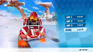 CTR: NF STP Time Trial - Blizzard Bluff [Turning STP Record] (Turning: 0:57:79)
