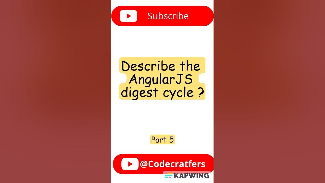Part 5 || Describe the AngularJS digest cycle || #javascripttutorial ...