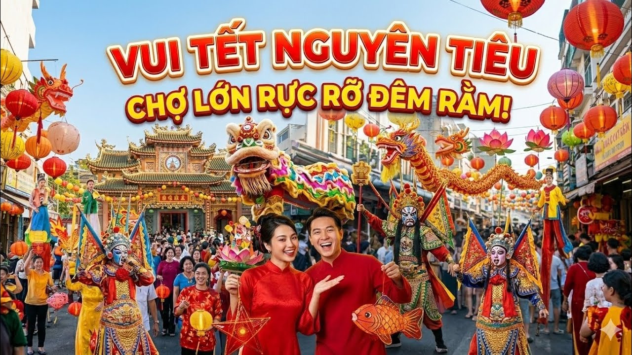 1200 Người Diễu Hành và Hàng vạn người dân - toàn cãnh diễu hành Tết Nguyên Tiêu 2026. 