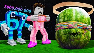 BUỘC 1000 DÂY CHUN VÀO QUẢ DƯA HẤU