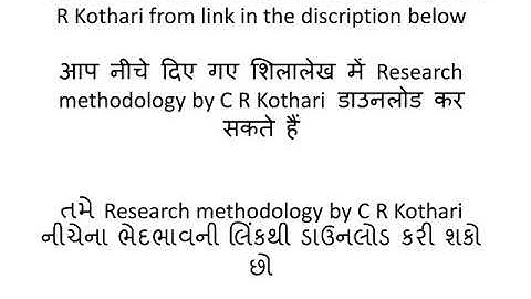 Research and Methodology C R Kothari