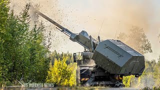 Swedish World's Best Archer 155mm Self-Propelled Artillery Systems Take Part in Fight Russia