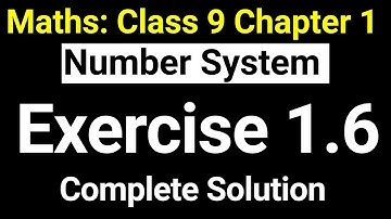 Maths Class 9 Exercise 1.6 Full NCERT Solution | Chapter 1 Number System | JP Sir