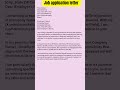 job application |letter | application for job| #grammar #education