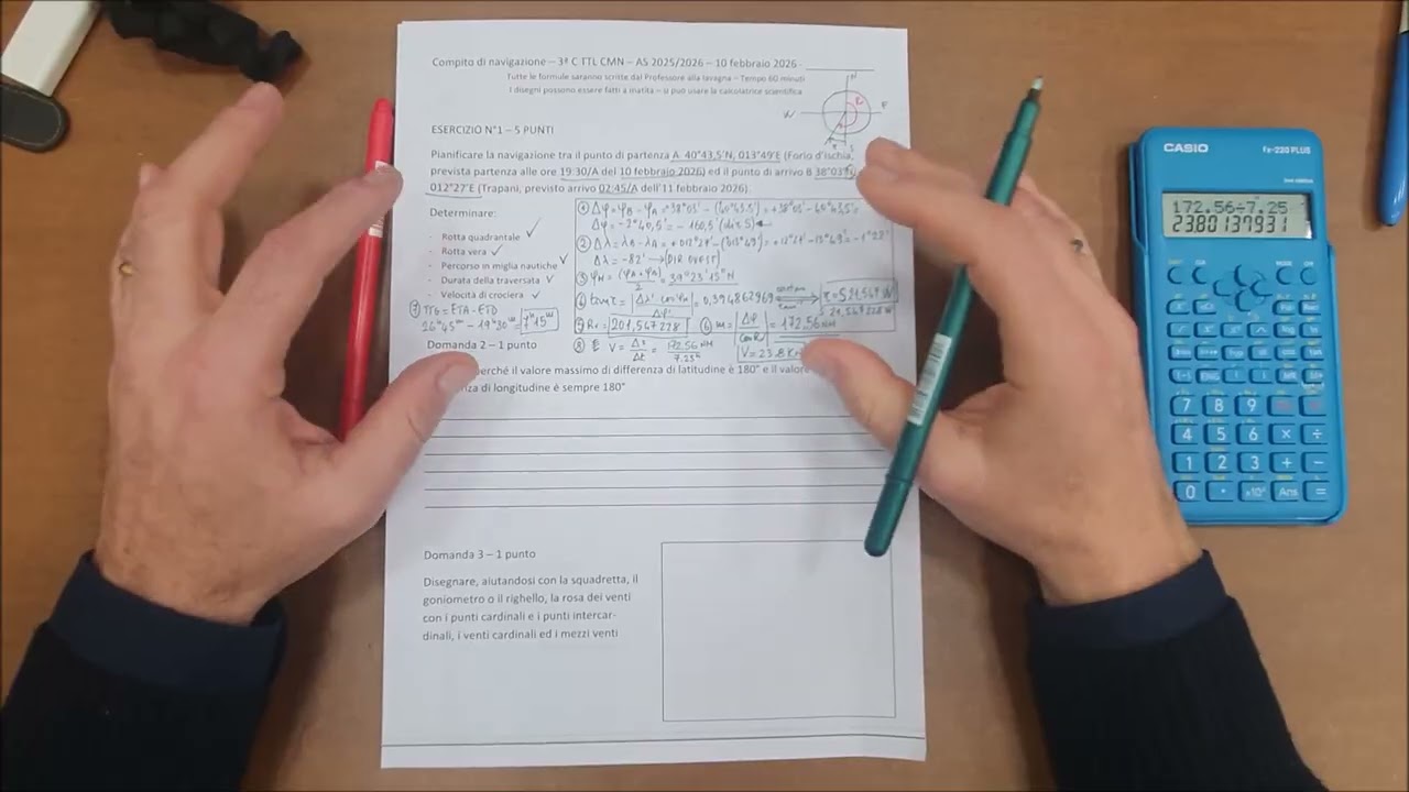 Navigazione STIMATA - Compito per una classe III CMN - 10 febbraio 2026