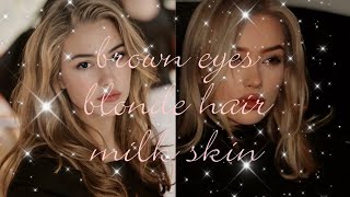 blonde hair, brown eyes, milky skin - subliminal screenshot 5