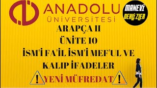 Aöf Arapça 2 Ünite 10 İsmi Fail İsmi Meful Ve Kalıp İfadeler Yeni Müfredat