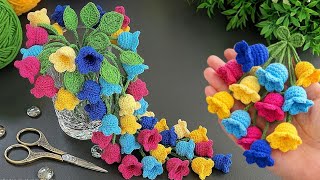 Everyone Is Making This! 🌸 Easy Crochet Bell Flower Bouquet (So Cute & Colorful!)