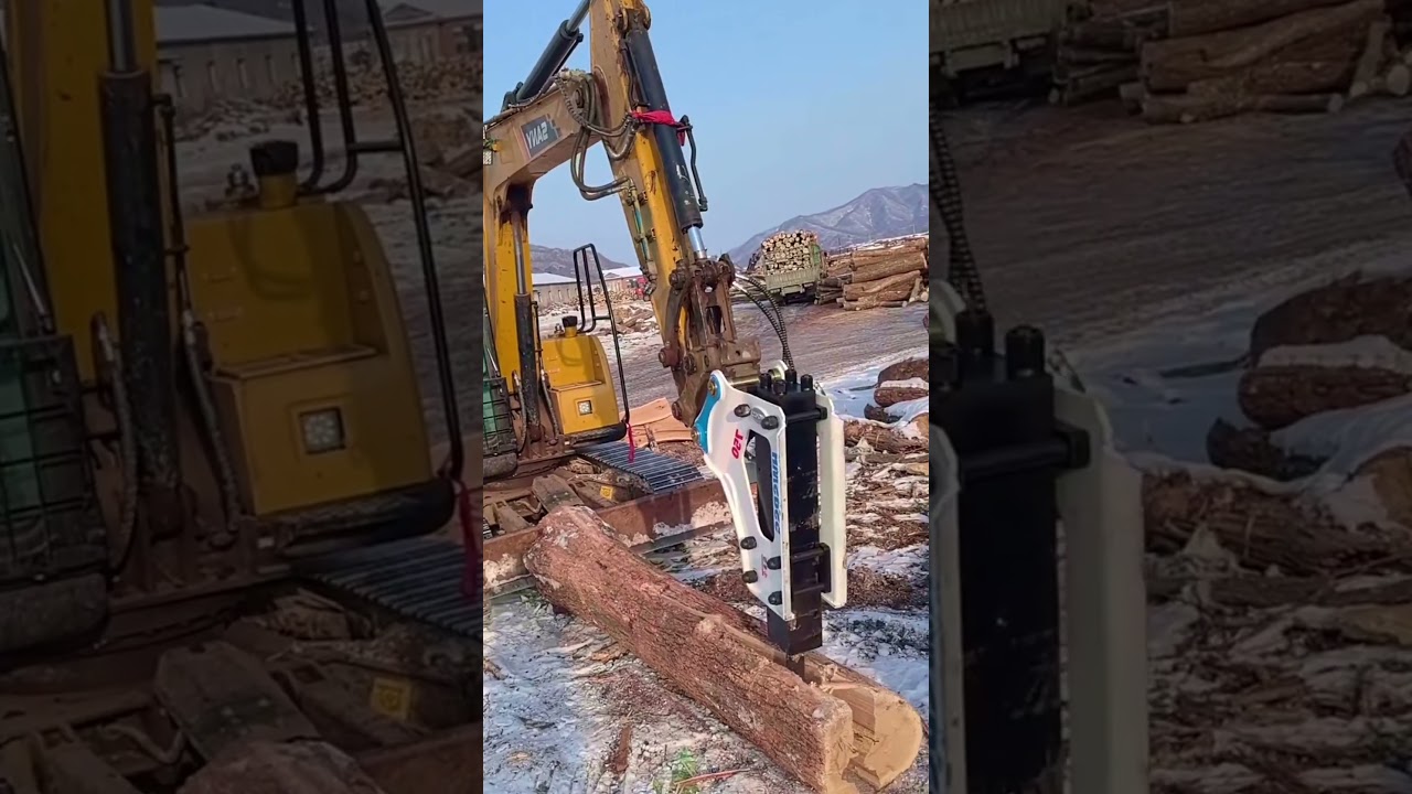 Rotating Log Grabber Turns Logs into Firewood Effortlessly