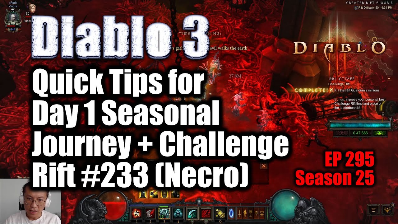 Diablo 3] Quick Tips to Start Season Journey on Day 1 / Challenge Rift 233  US (Season 25) - YouTube