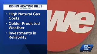 We Energies expects higher heating bills this winter