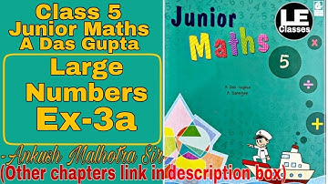 Large Numbers Ex 3a | Class 5 Junior maths | Indian & international system | A Das Gupta Exercise 3a