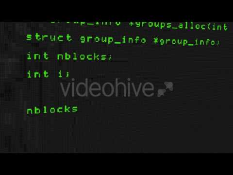 Hacker Code Running Down a Computer Screen Terminal | Motion Graphics - Videohive template