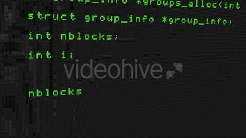 Hacker Code Running Down a Computer Screen Terminal | Motion Graphics - Videohive template