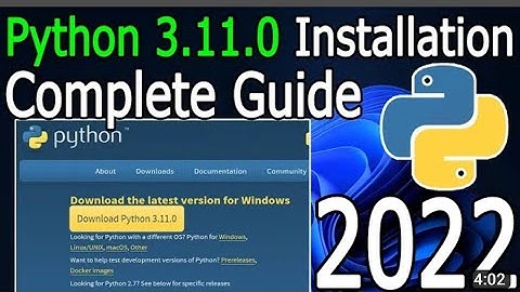 How to Install Latest Version Python 3.11.0 on Windows 10/11
