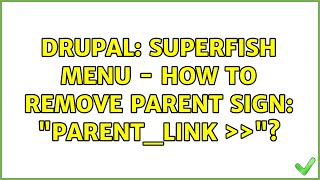 Drupal: Superfish menu - how to remove parent sign: "PARENT_LINK ＞＞"?