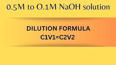How to prepare 0.1M NaOH Solution from 0.5M stock Solution|Dilution Equation C1V1=C2V2