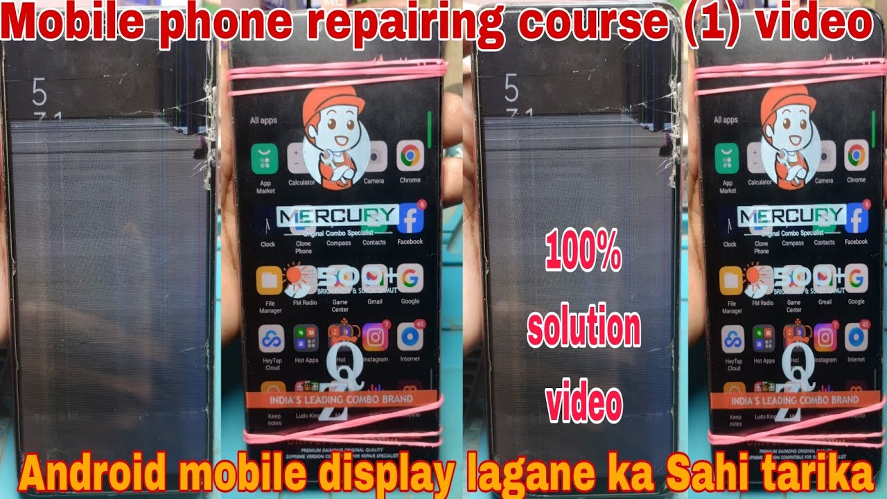 Mobile phone repairing course (1) video Android mobile display lagane ka Sahi tarika