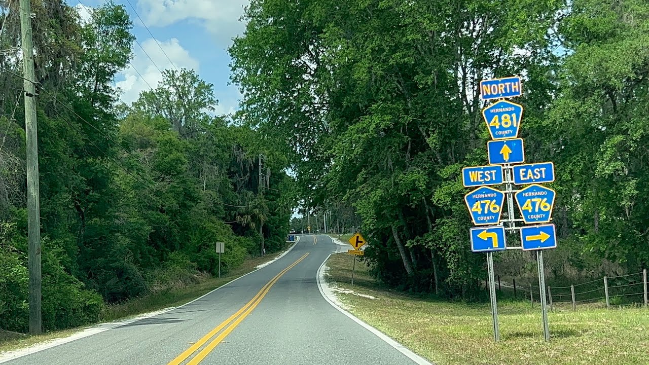 Country Driving From Lake Lindsey To Inverness In Citrus County