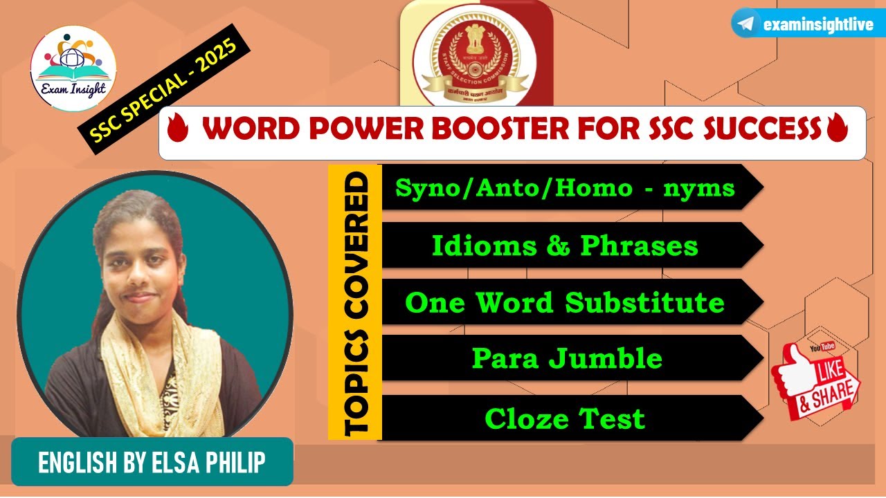 Master Series-21. 🔥🔥 WORD POWER BOOSTER FOR SSC SUCCESS🔥🔥 Useful for all govt exams🎯 EnglishbyElsa