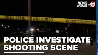 Police Investigate the Scene of a Springfield Shooting