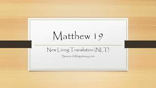 Matthew 19 (NLT)