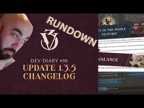 Victoria 3 - Dev Diary #90 - Update 1.3.5 changelog