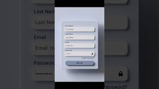 How to Make Signup Form Using HTML CSS JavaScript (Step by Step) | #reels #shortsviral #html #css