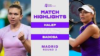 Simona Halep vs. Paula Badosa | 2022 Madrid Round 2 | WTA Match Highlights